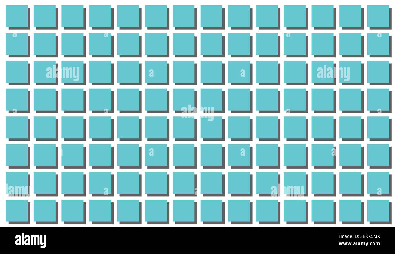 blue turquoise square pattern with shadow. vineyard geometric visual texture background Stock Vector