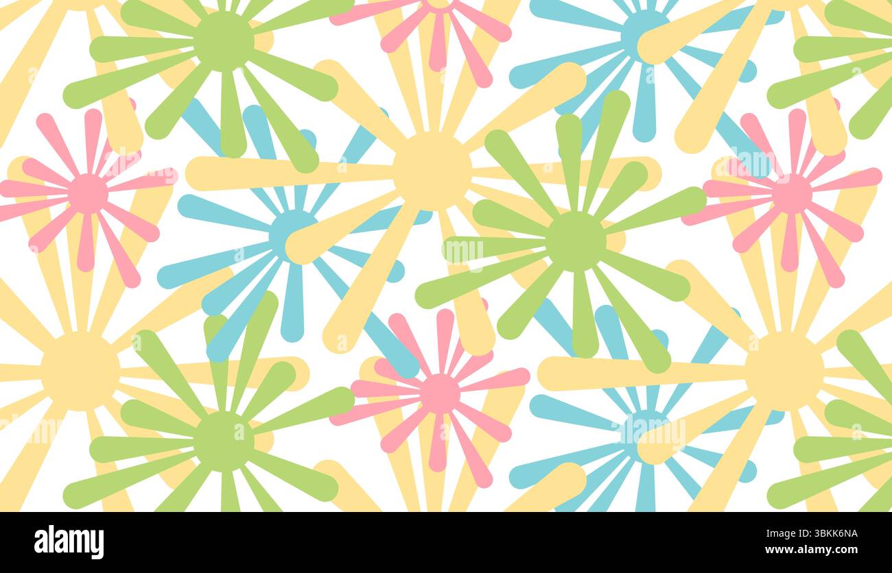 pastel color flower vector pattern abstract floral design Stock Vector