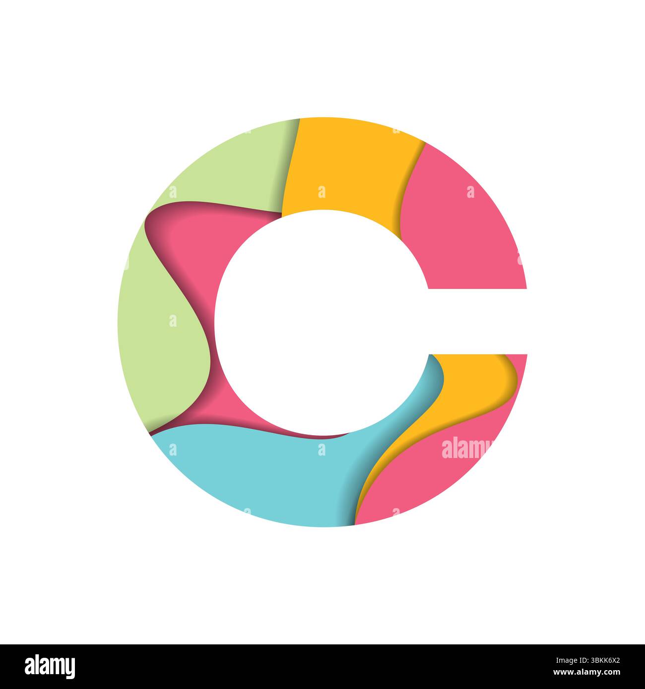 Abstract Colorful Letter C Logo Vector Stock Vector
