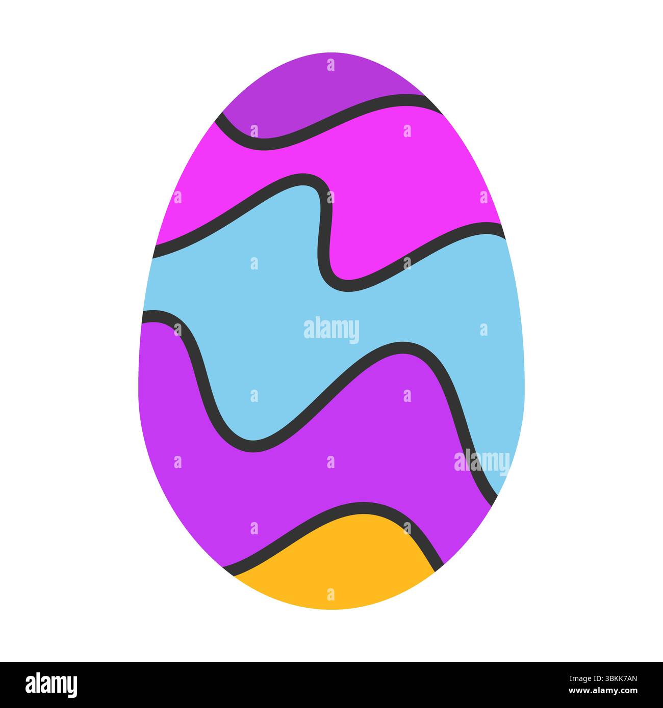 egg icon vector abstract colorful isolated on white background Stock Vector