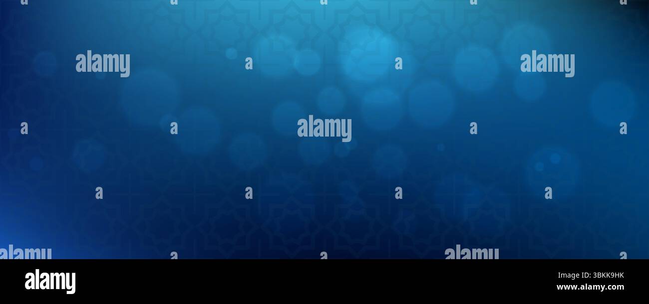light bokeh blue islamic background vector illustration Stock Vector