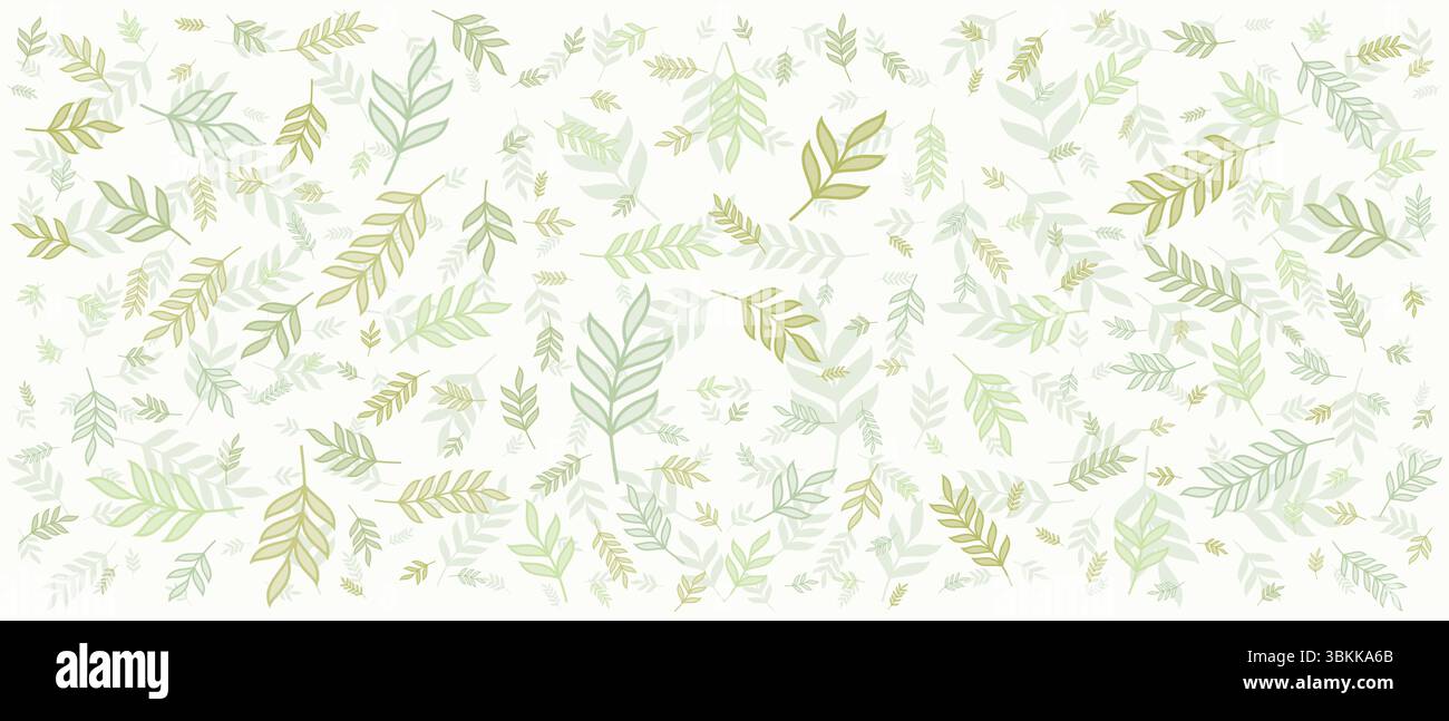 botanical leaf pattern design vector background Stock Vector