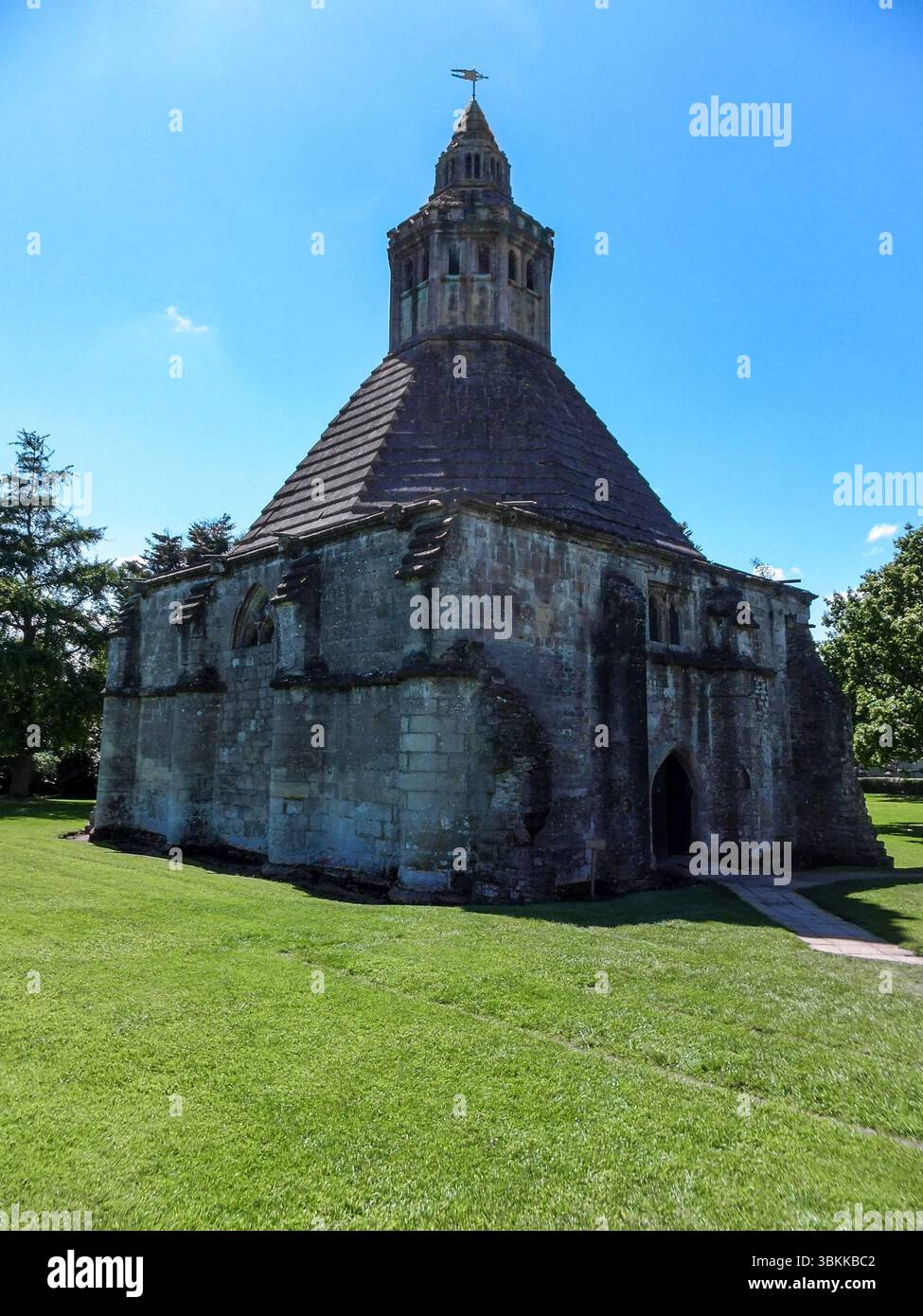 The medieval Abbot's Kitchen at Glastonbury Abbey in Glastonbury ...