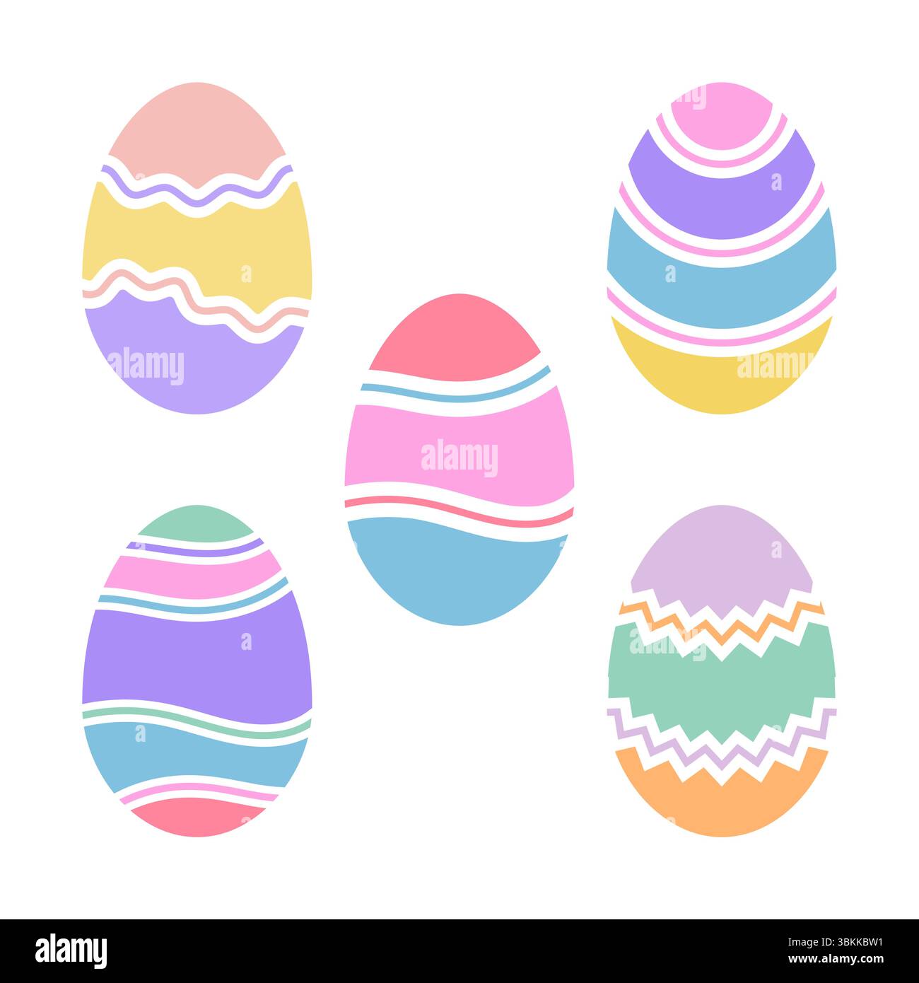 colorful eggs easter icon symbol flat vector Stock Vector