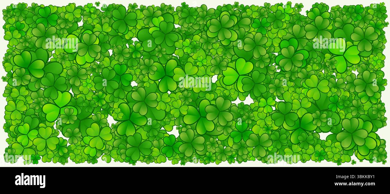 abstract background banner shamrock leaves pattern graphic design vector Stock Vector