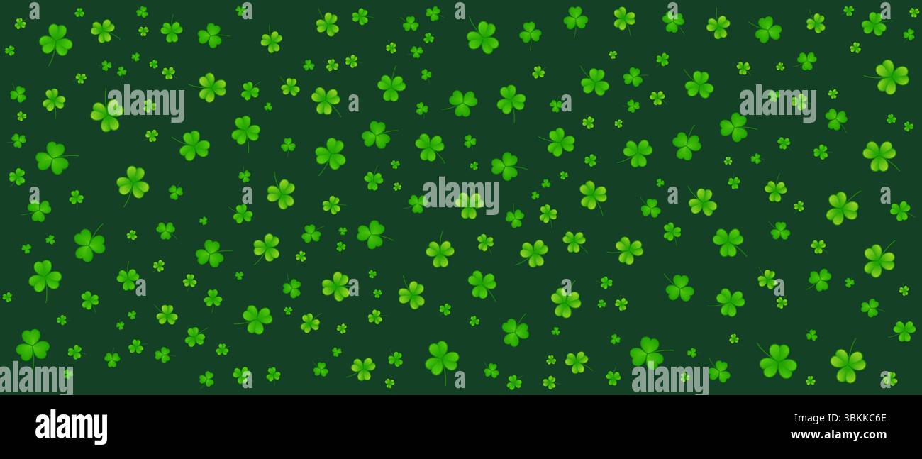 shamrock pattern green background traditional celebration design vector Stock Vector
