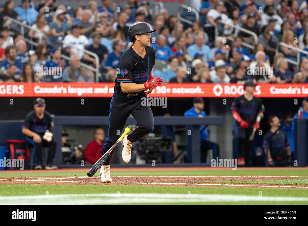 Toronto, Canada. 11th June, 2025. Ernie Clement #22 of Toronto Blue ...