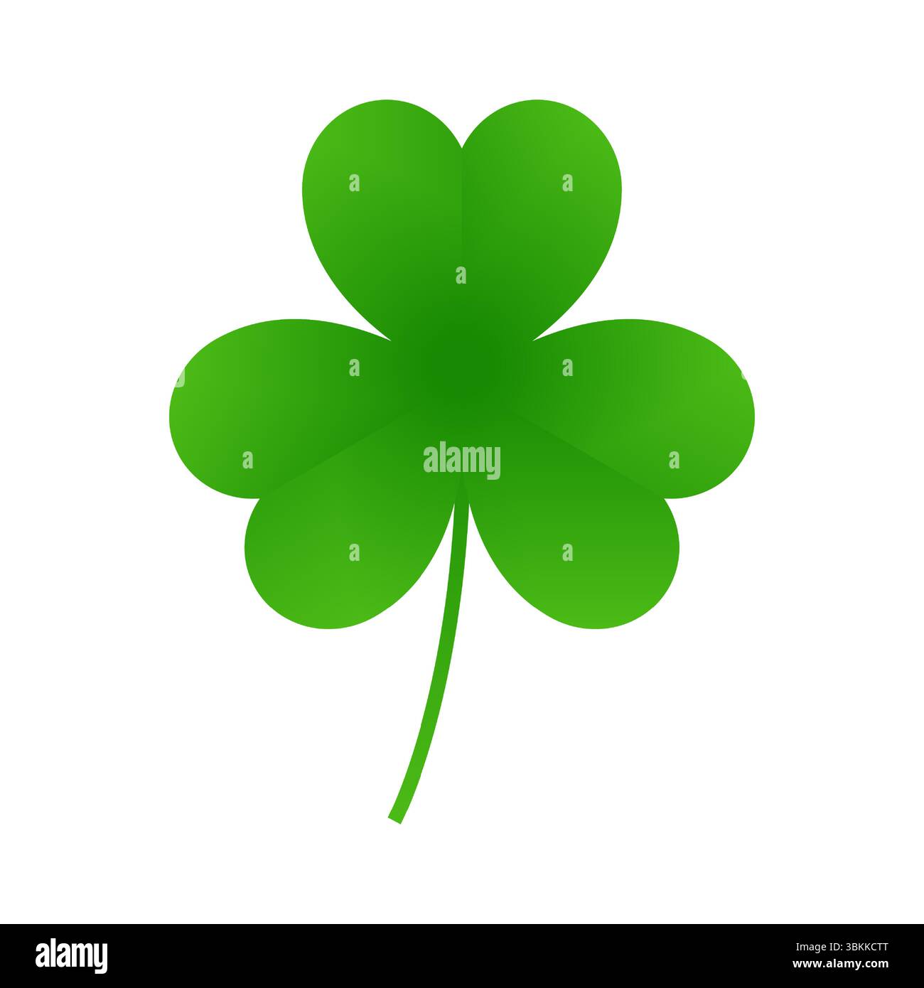 green three leaf shamrock design vector illustration isolated on white background Stock Vector