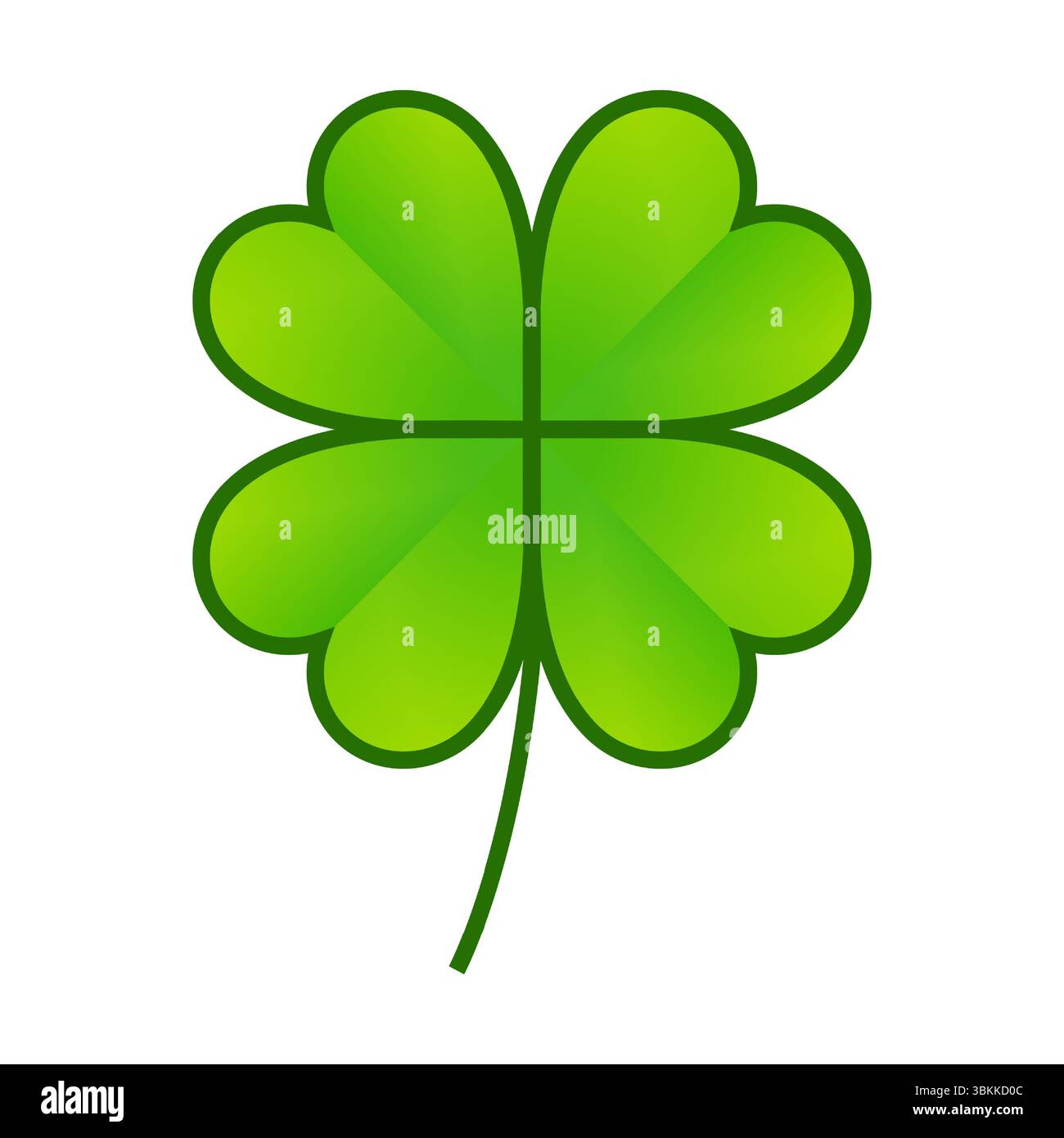 four leaf clover icon symbol dsign flat vector isolated on white background Stock Vector