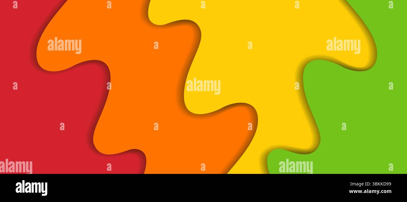 Abstract and vibrant background with overlapping shapes in a warm color ...