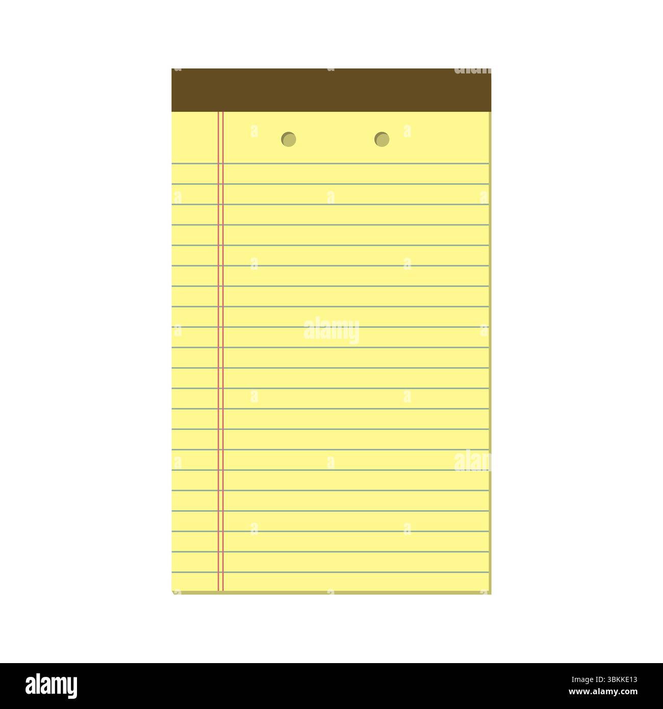 Legal Yellow Paper. Legal pad. Blank notebook template. Vector ...