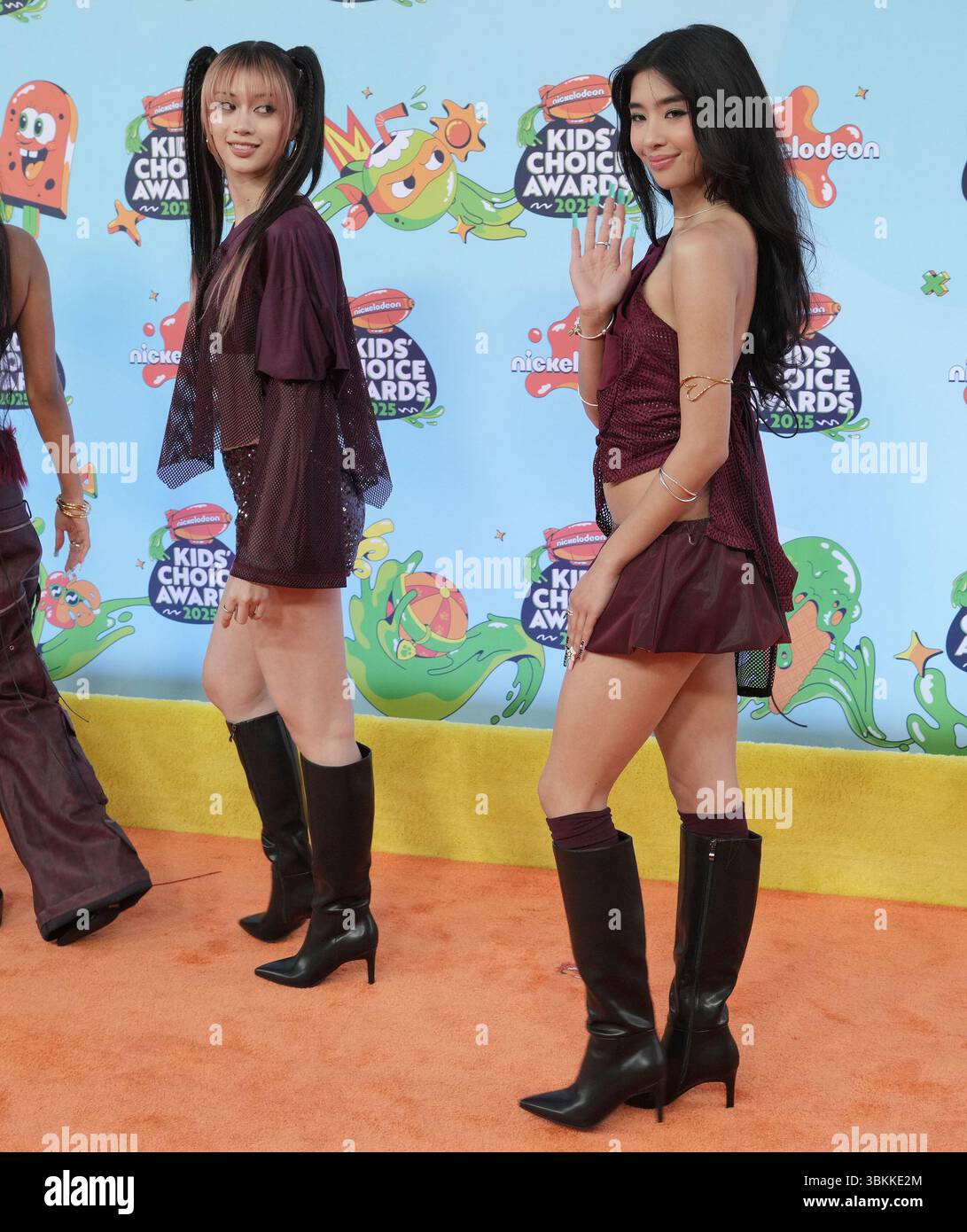 (L-R) KATSEYE - Megan Meiyok Skiendiel and Sophia Laforteza at the