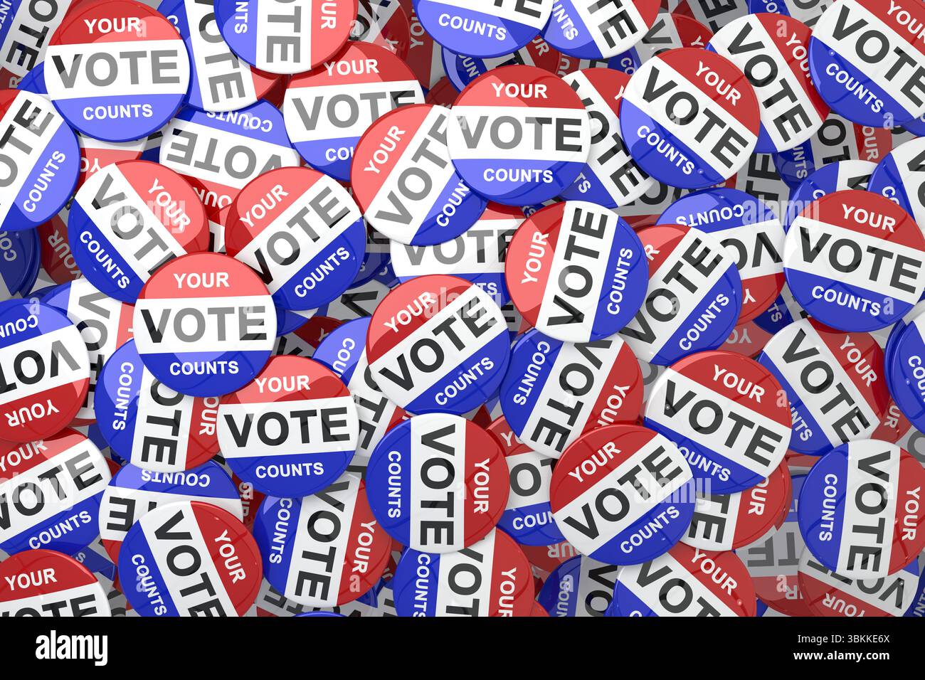 Badge your vote counts for election Stock Photo