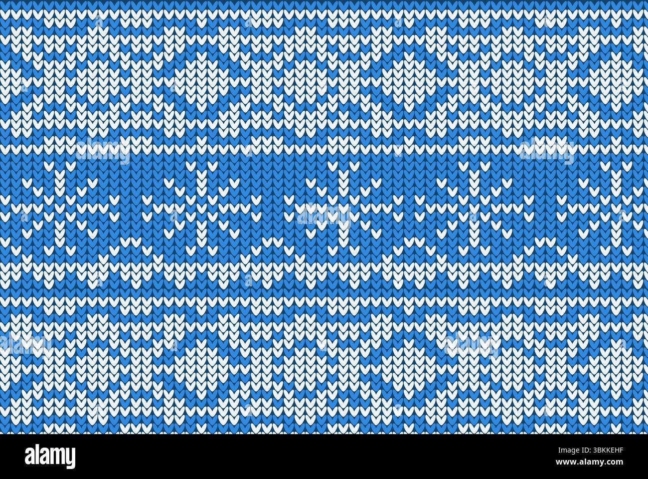 Knitting Christmas vector background snowflakes Stock Photo