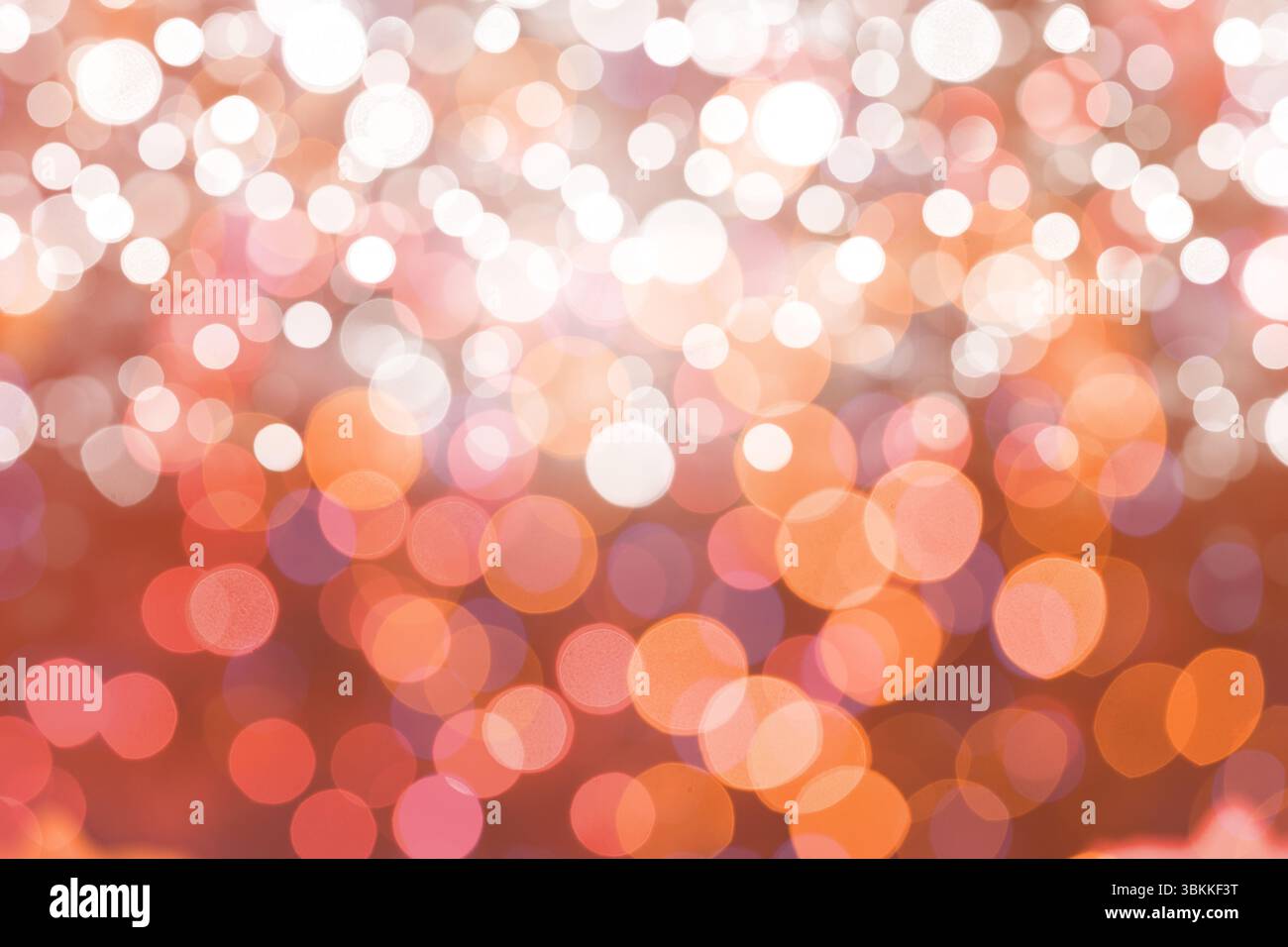 Abstract bokeh pattern is glowing across flat vector design, showing warm light circles Stock Photo