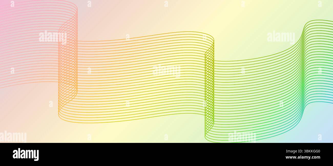 Abstract Flowing Ribbon Wave Vector Illustration Stock Vector