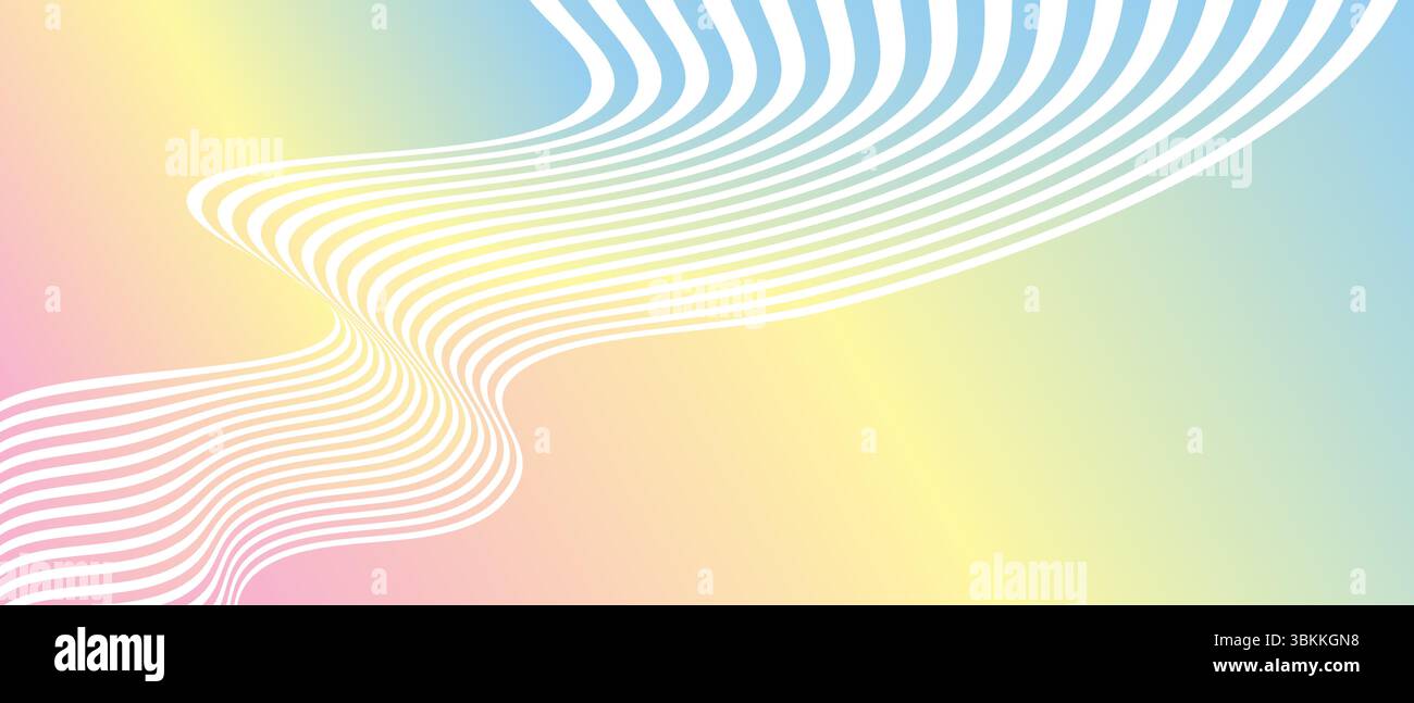 abstract wave with parallel lines vector illustration flowing against a ...
