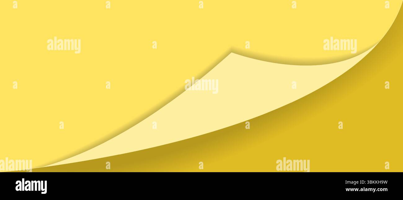 modern vector illustration with a bright yellow background and folded paper effect. Stock Vector