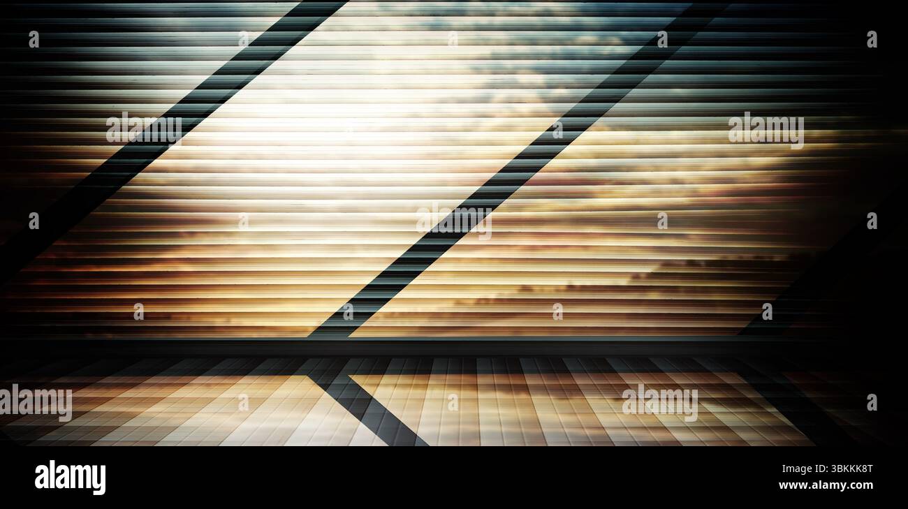 Featuring flat design slanted glass with shading lines, metal beams ...