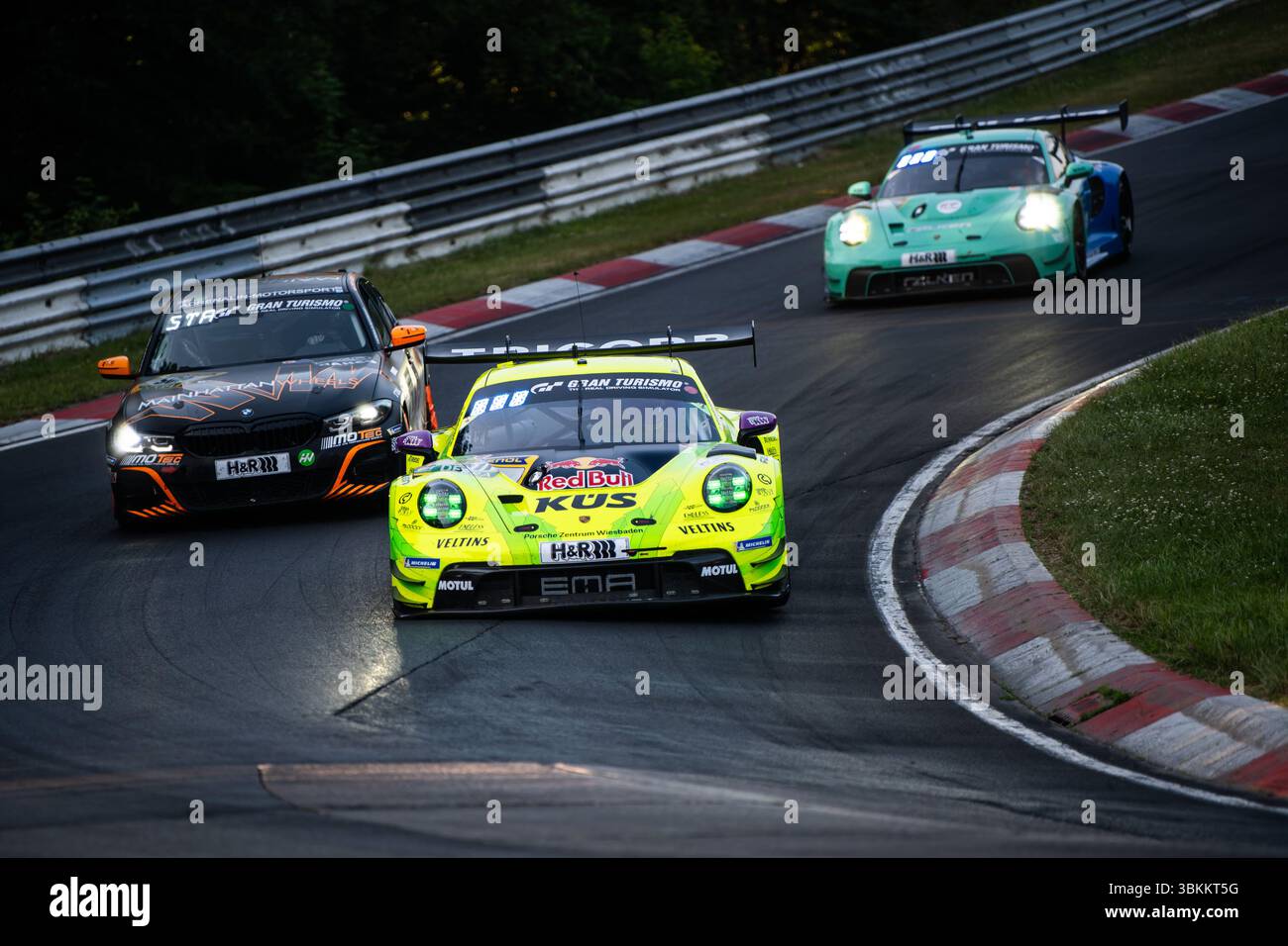 21 June 2025, Rhineland-Palatinate, Nürburg: The Porsche 911 GT3 R (992 ...