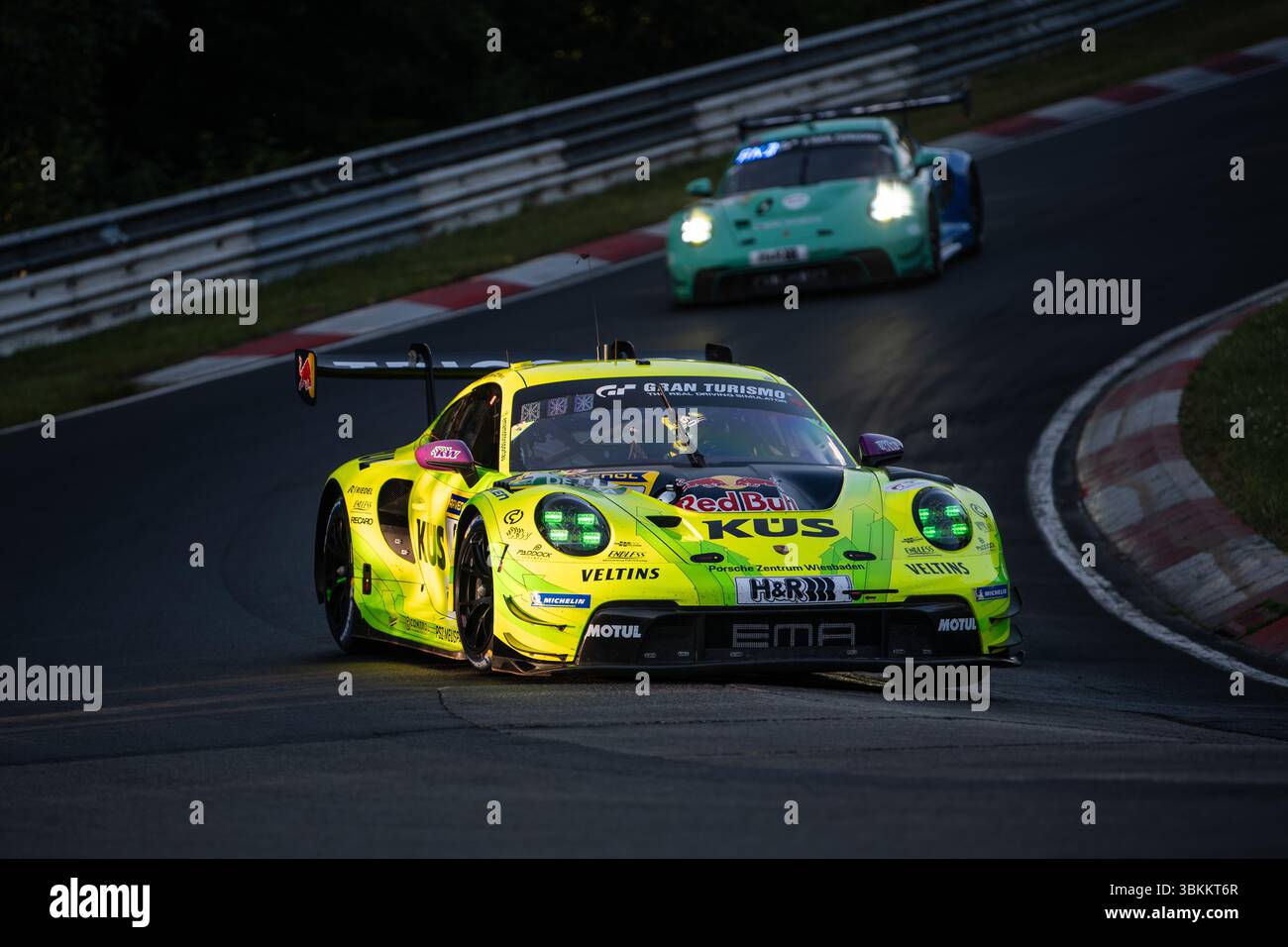 21 June 2025, Rhineland-Palatinate, Nürburg: The Porsche 911 GT3 R (992 ...