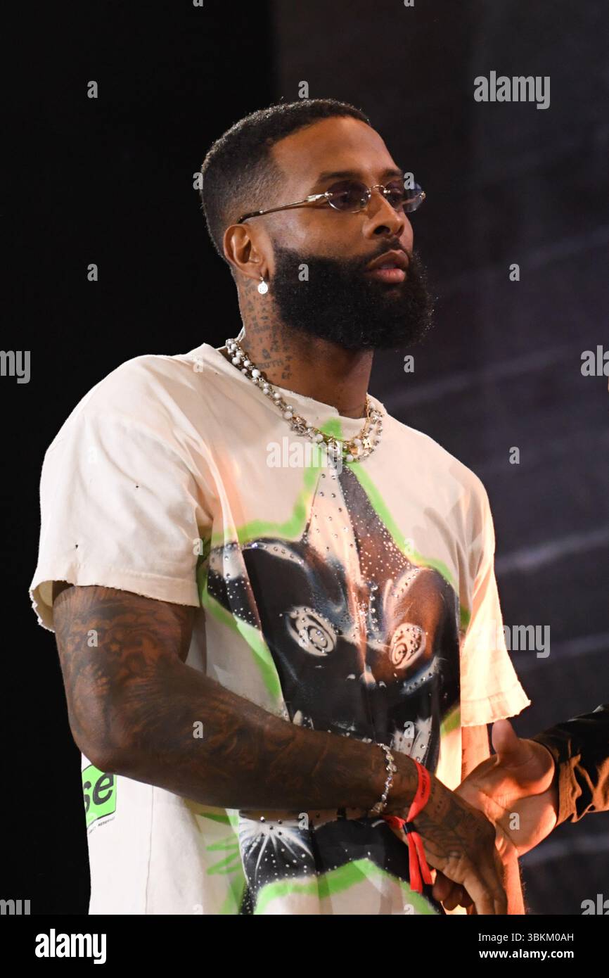 Odell Beckham Jr. attends day 2 of the 2025 Fanatics Fest NYC held at