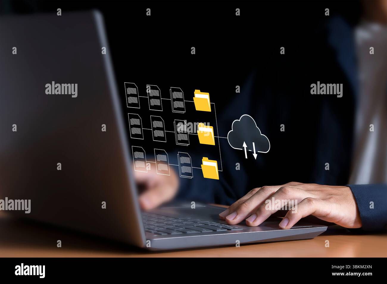 document management organizing organizational information document visualization record management Efficient online document file information software Stock Photo