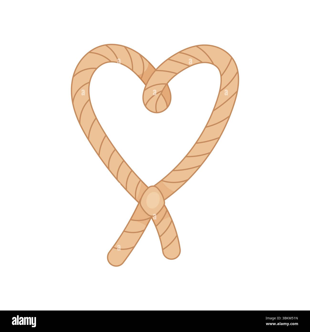 Western rope twisted into a heart shape. Ideal for cowgirl romance ...