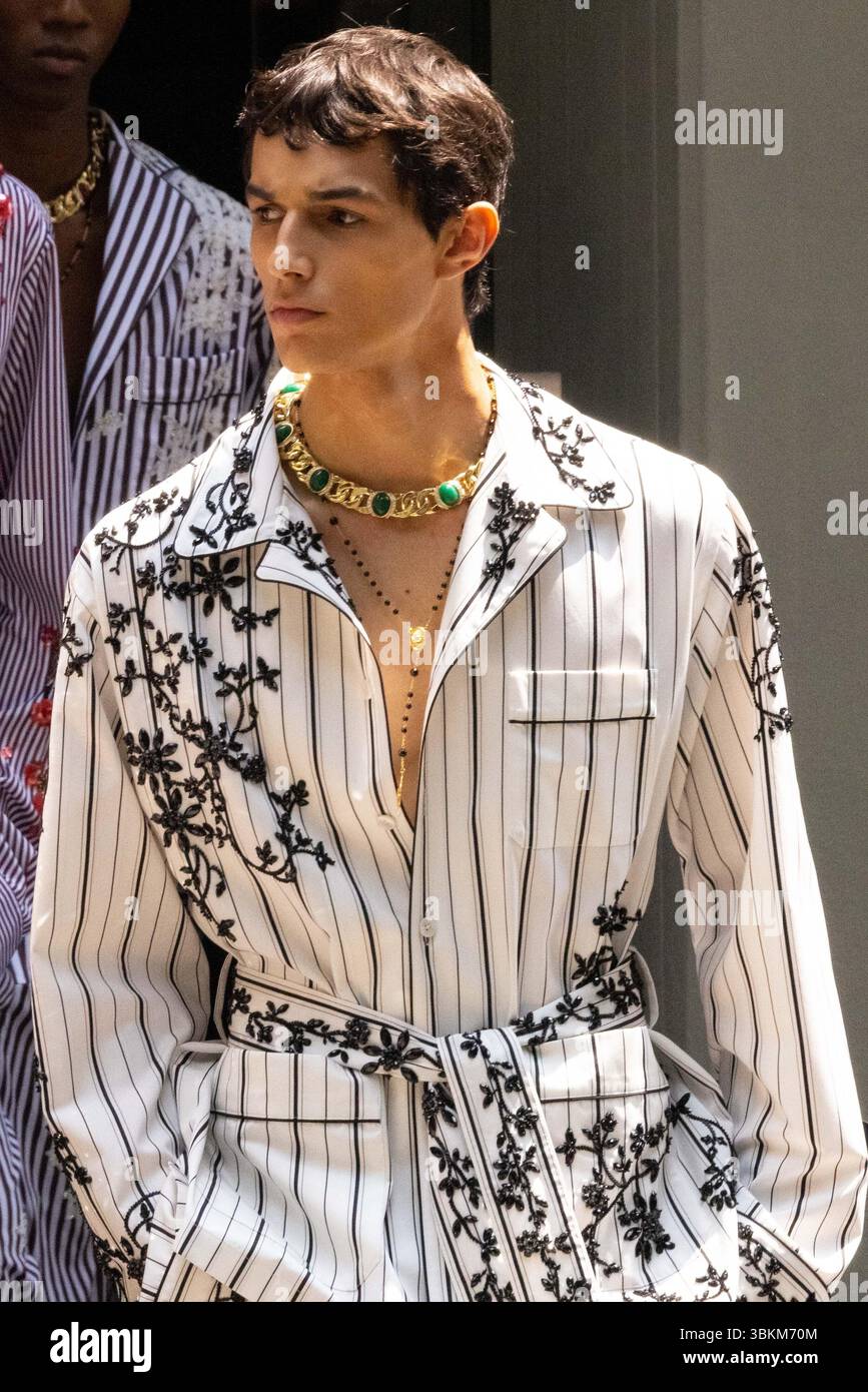 Models walk the runway at the Dolce & Gabbana fashion show during the ...