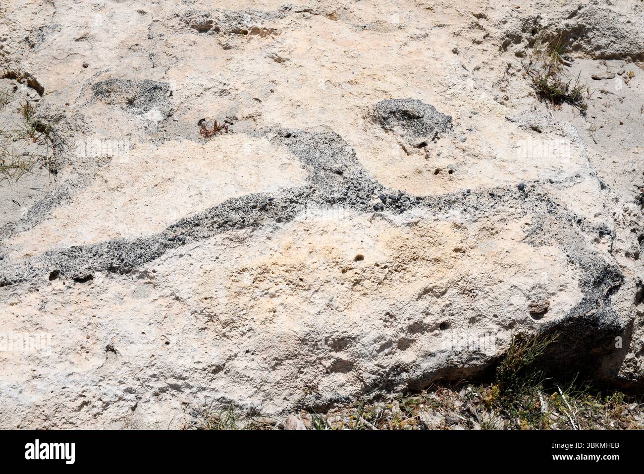 Volcanic breccia. This photo was taken in Elafonissi, Crete, Greece ...