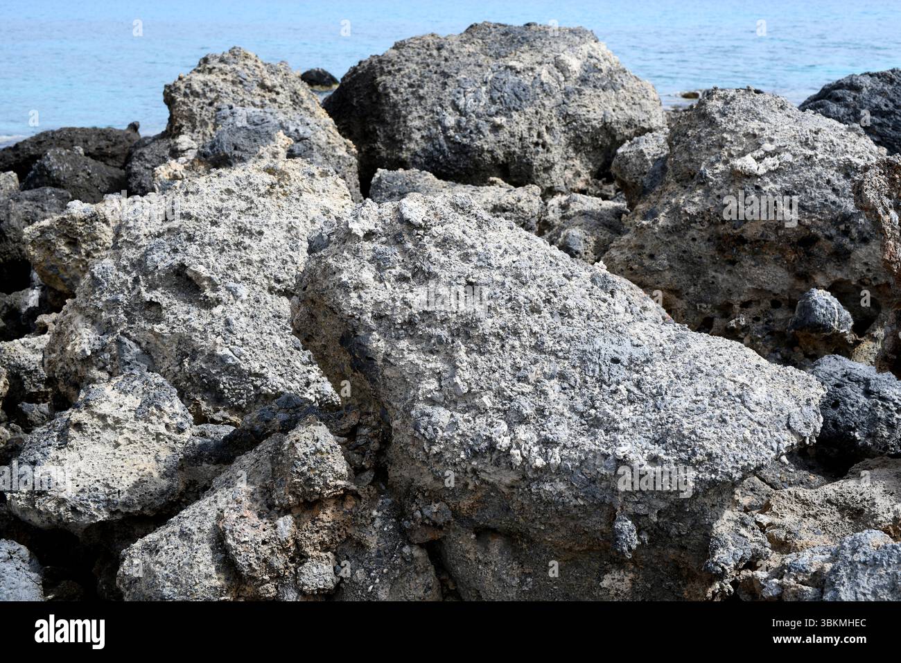 Volcanic breccia. This photo was taken in Kedrodasos, Crete, Greece ...