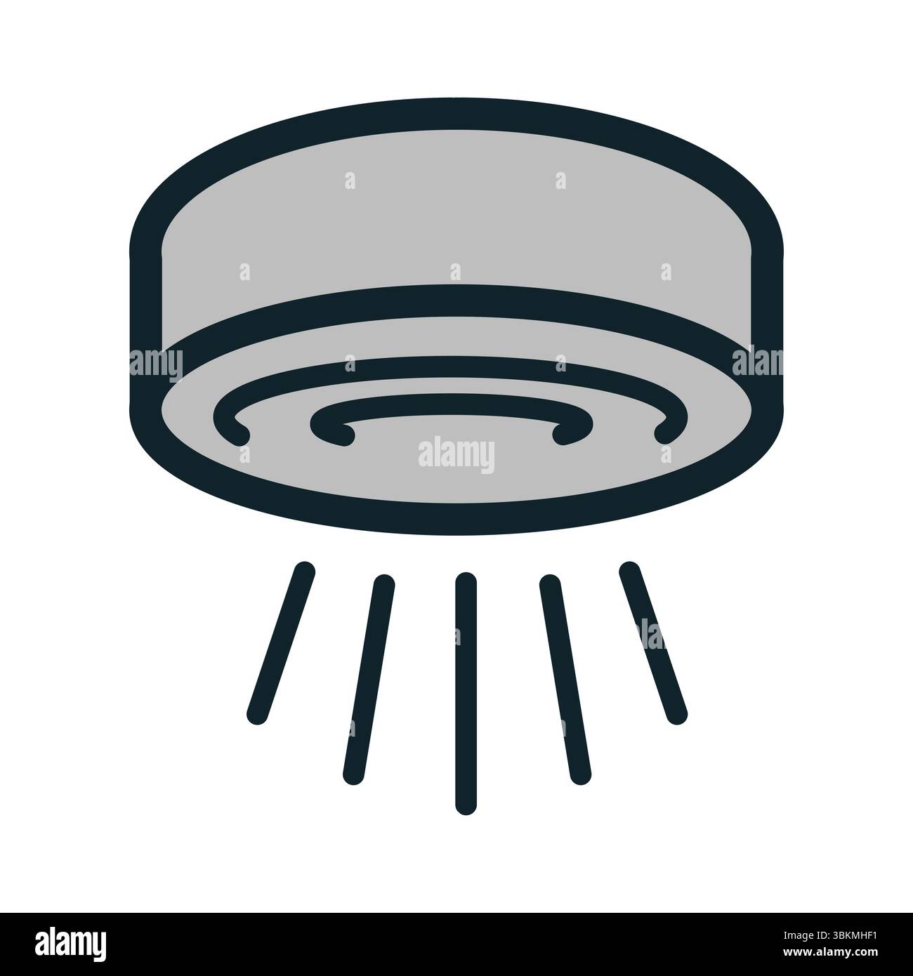 Fire Sprinkler. Automatic Fire Extinguishing System. Vector Illustration.  Stock Vector