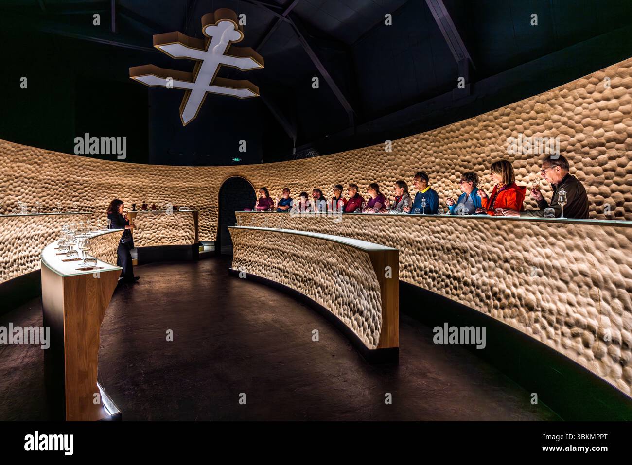 Group tour of Cognac Castle followed by a tasting of Baron Otard cognac. Sightseeing tour with tasting at the Château de Cognac. Rue François 1er, Cognac, Nouvelle-Aquitaine, France Stock Photo