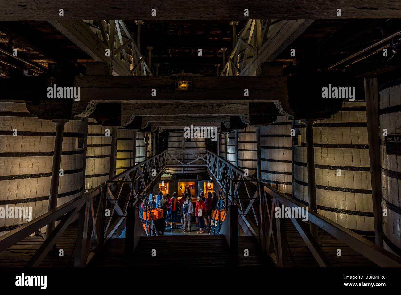 View of the sales room of cognac producer Baron Otard in the Château de Cognac. Sightseeing tour with tasting at the Château de Cognac. Rue François 1er, Cognac, Nouvelle-Aquitaine, France Stock Photo