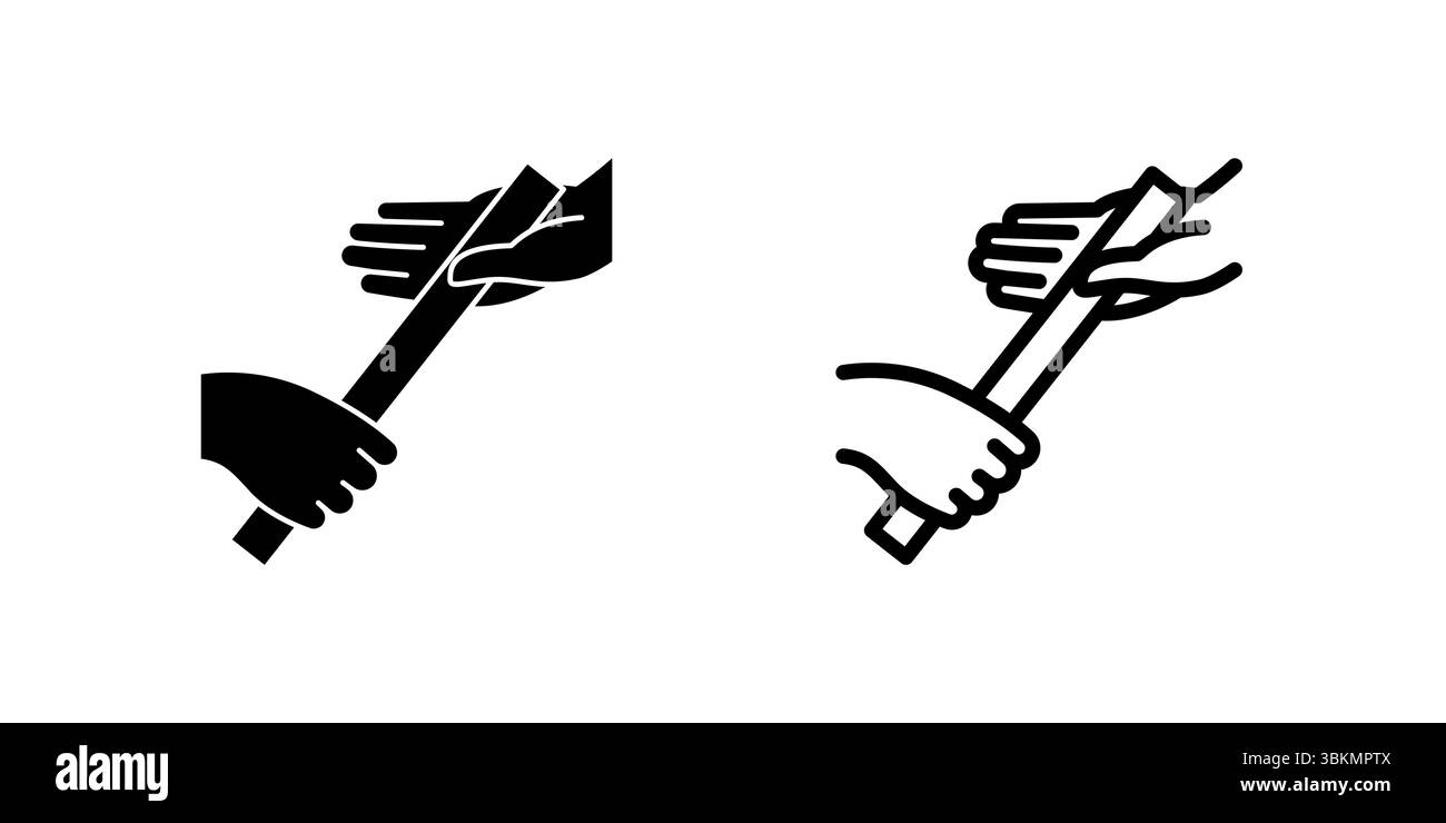 Dynamic relay baton icon for races, sports, and team competitions ...