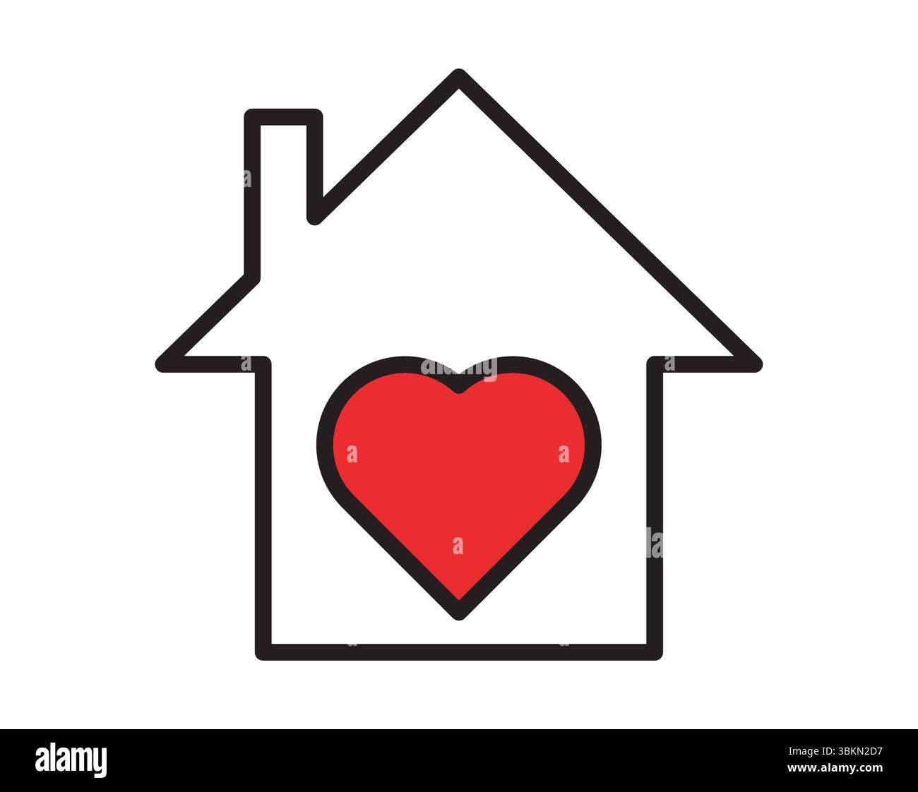 The Love Home icon combines a heart and house symbol, representing ...