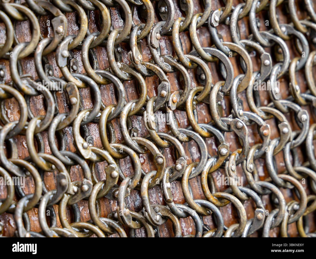 Five Rings Rivet Chainmail Chain mail armor hi-res stock photography and images - Alamy