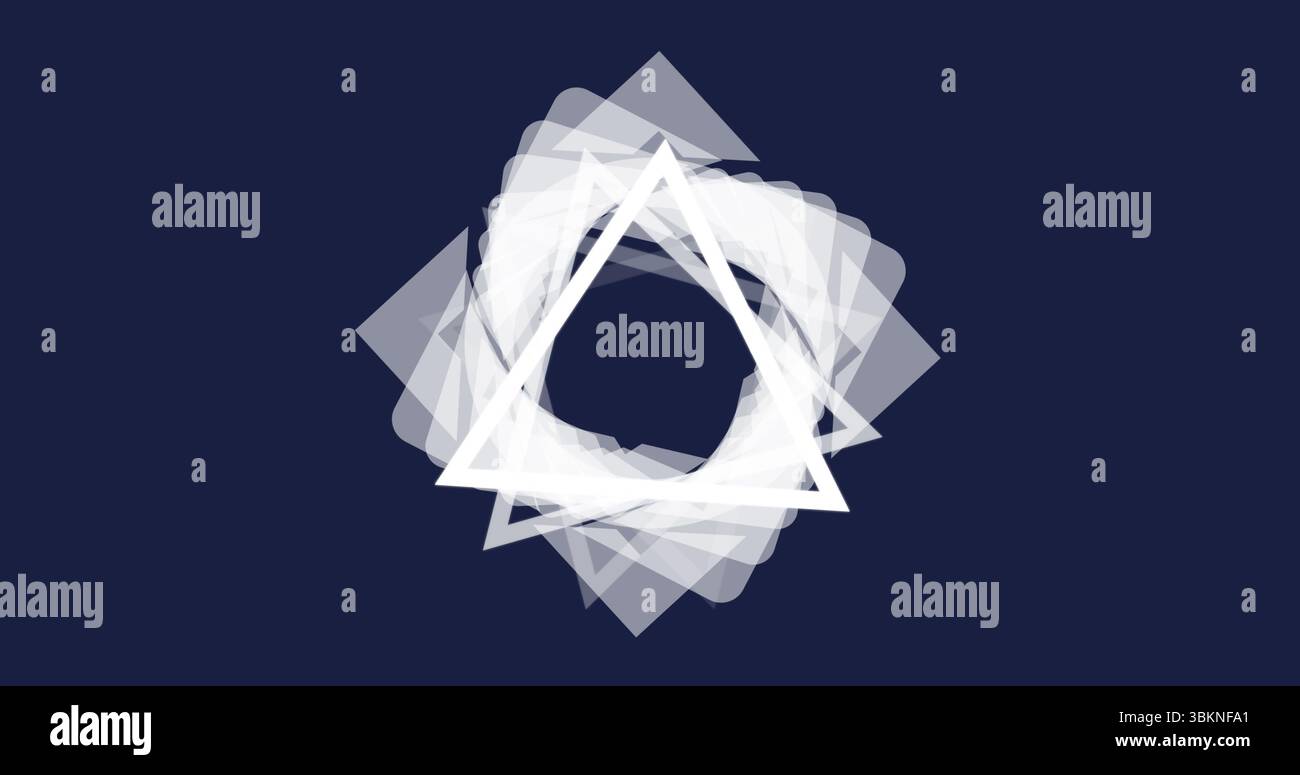 Forming ring of layered translucent triangles and tilted squares on ...