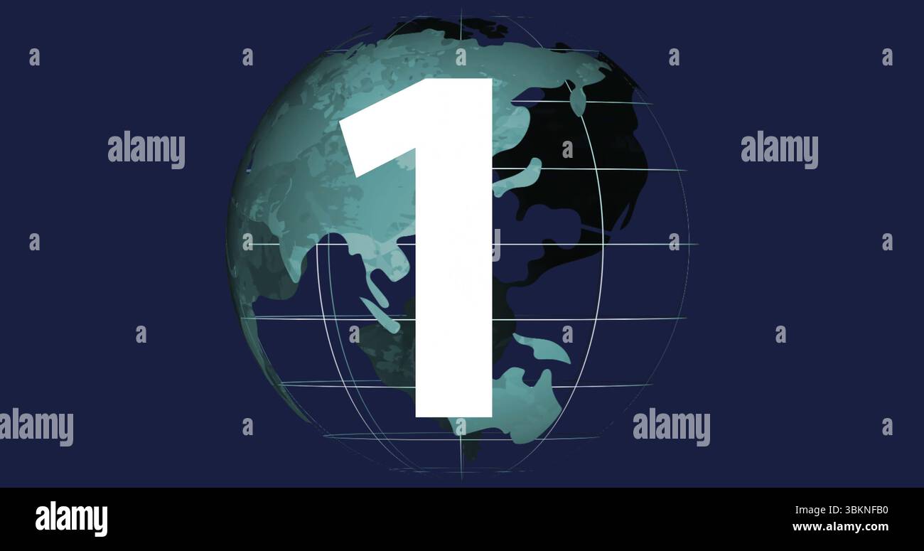 Digital grid overlaying earth hi-res stock photography and images - Alamy