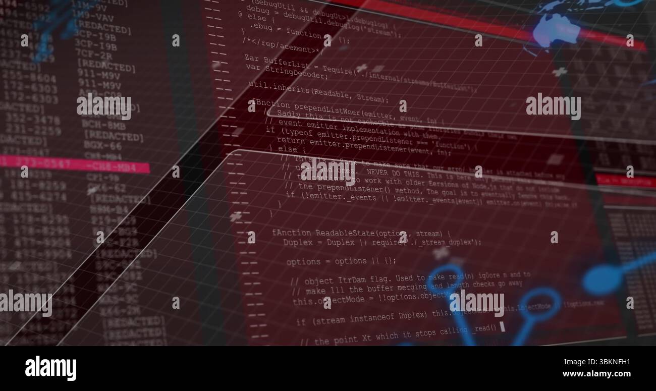 Programming code overlay on red hi-res stock photography and images - Alamy