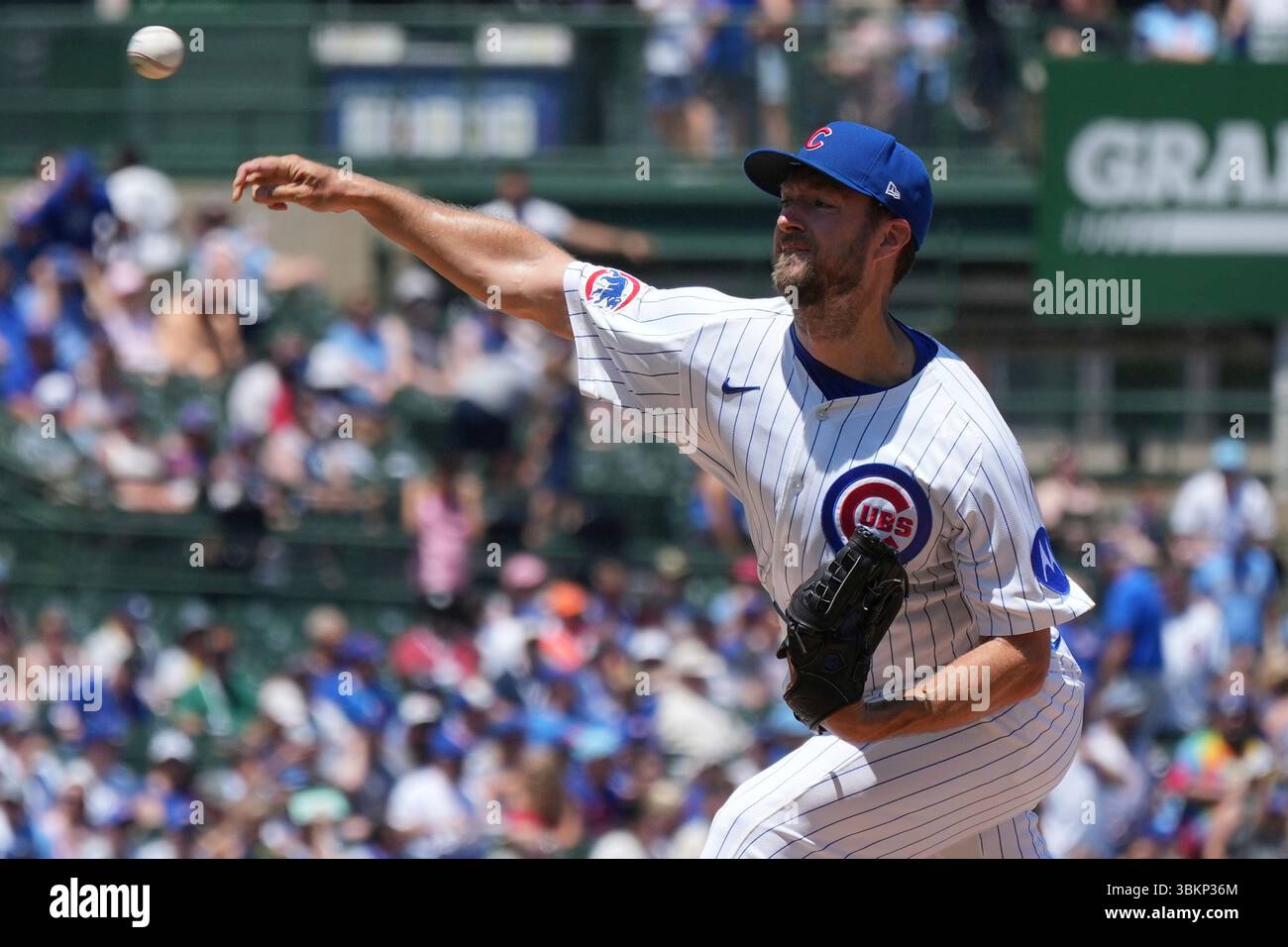 Chicago Cubs starting pitcher Colin Rea throws against the Seattle ...