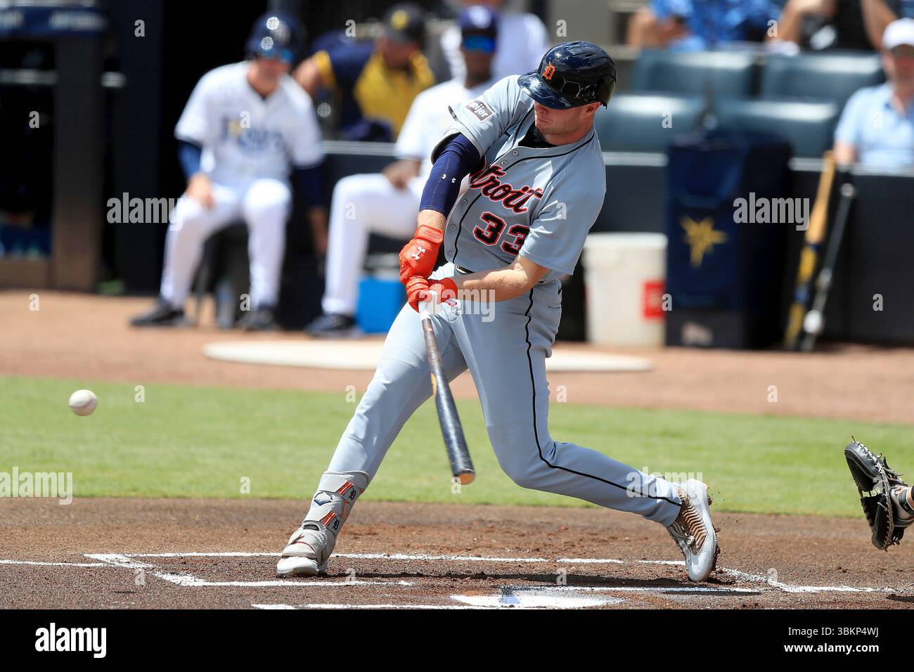 TAMPA, FL - JUN 22: Detroit Tigers Infielder Colt Keith (33) at bat ...