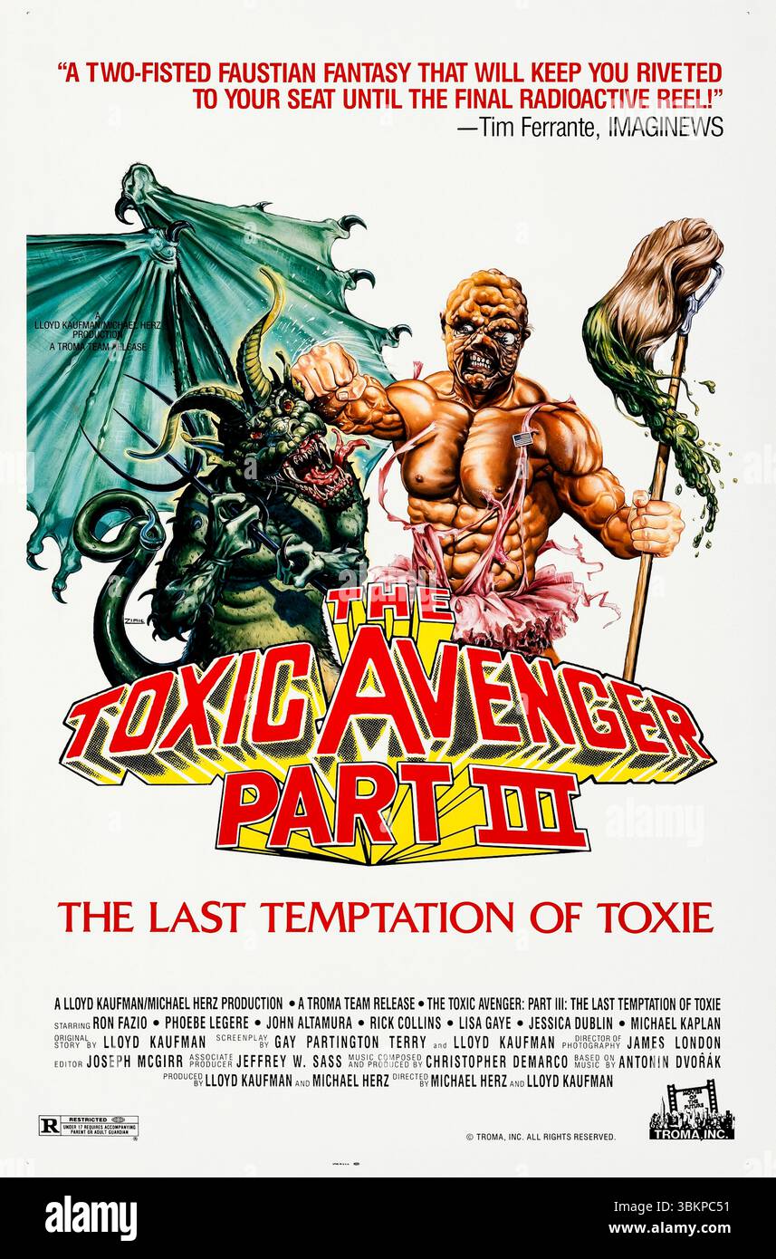 THE TOXIC AVENGER PART III : THE LAST TEMPATATION OF TOXIE Stock