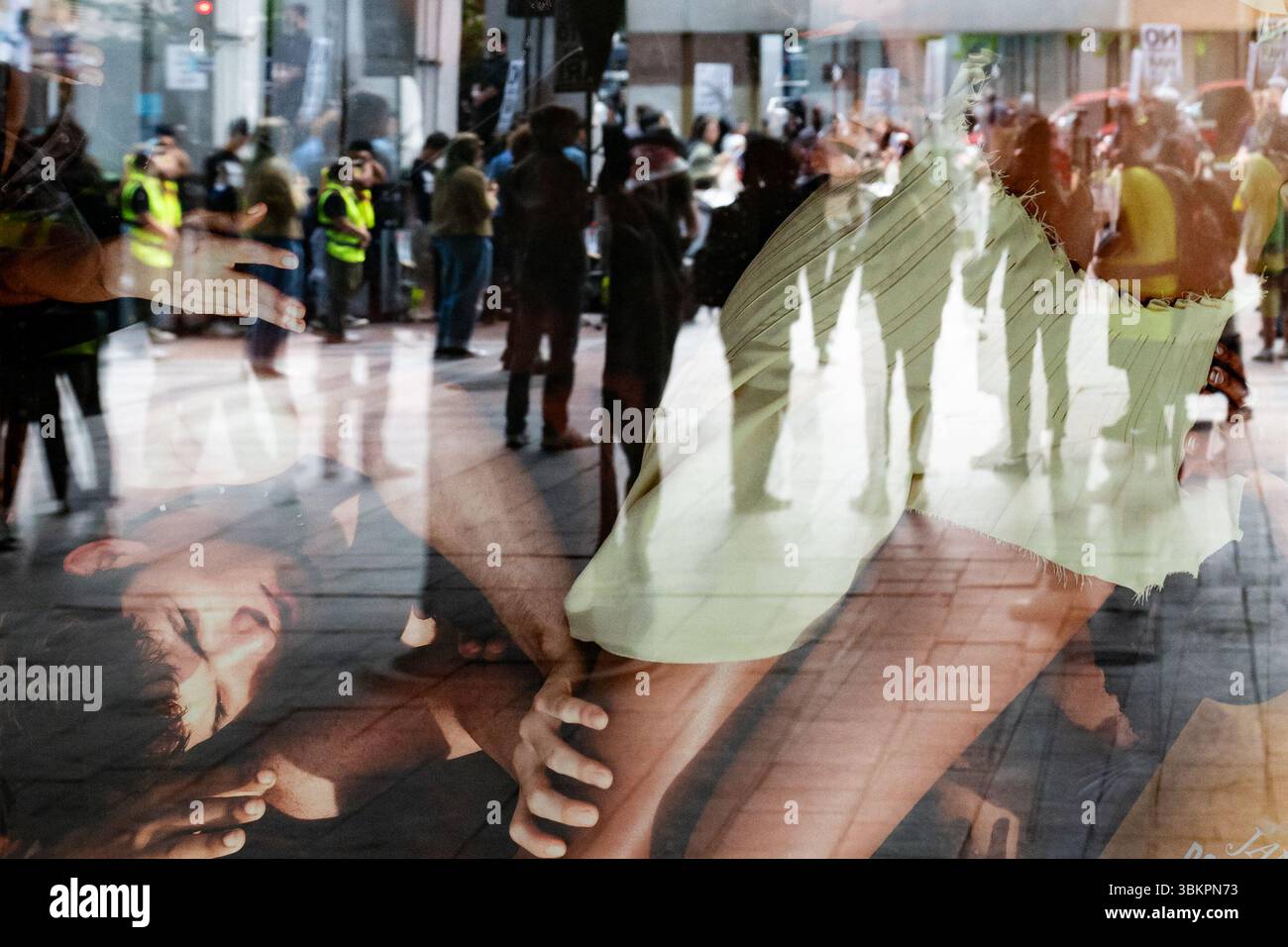 Seattle, USA. 22st Jun 2025. Around 150-200 protestors gather just ...