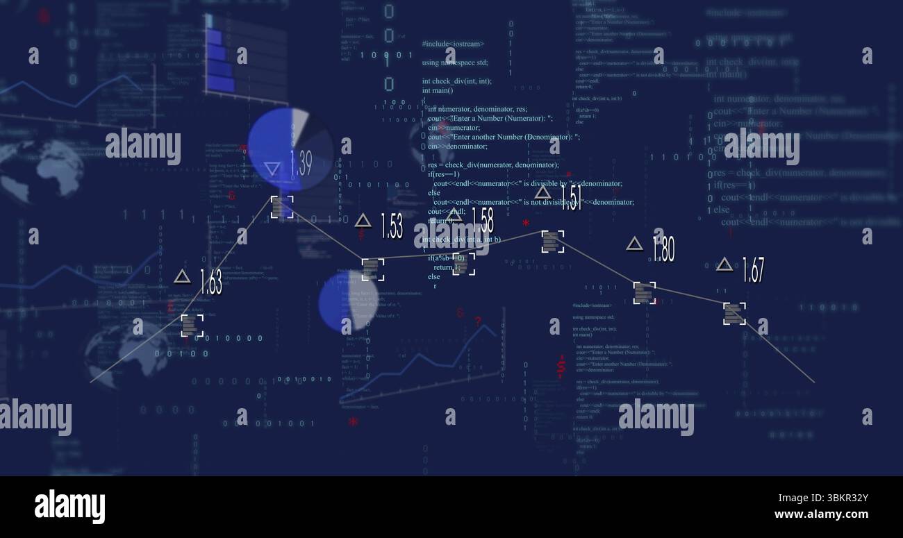 Graph For Connecting Code Displaying line graph connecting hi-res stock photography and images ...