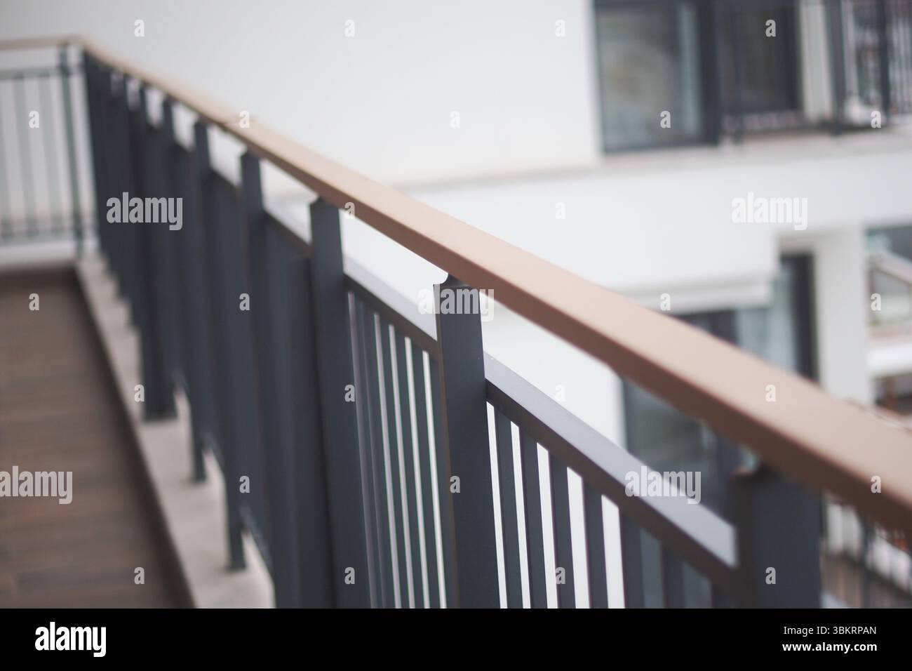 Urban Railing Design Modern balcony railing design in urban setting Stock Photo - Alamy