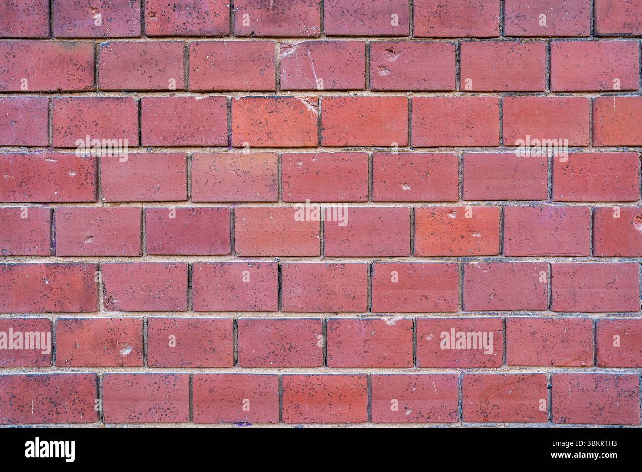 Background made of an old red brick wall Stock Photo