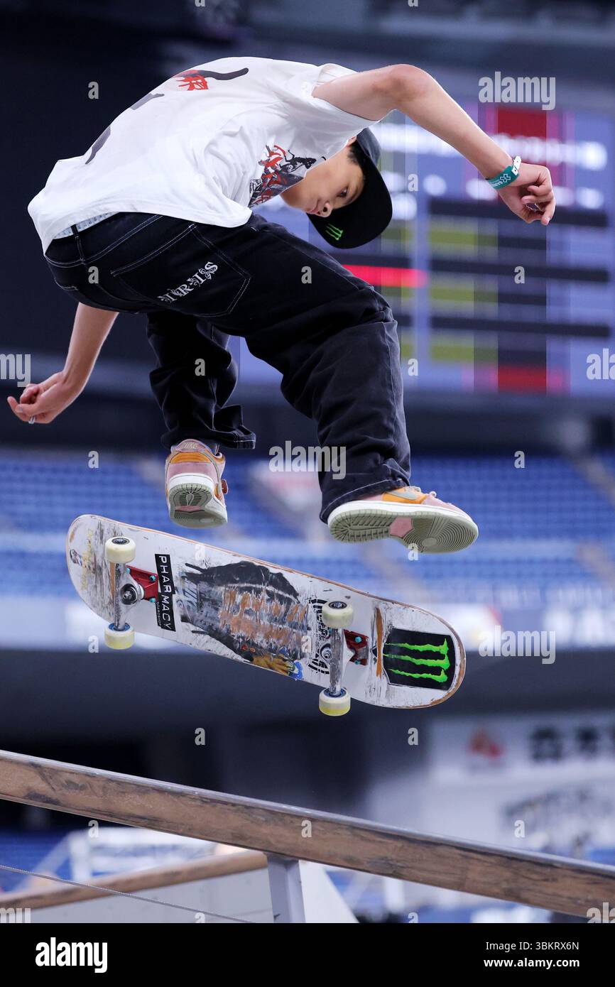 Osaka, Japan. 22nd June, 2025. Julian Agliardi (USA) Skateboarding X