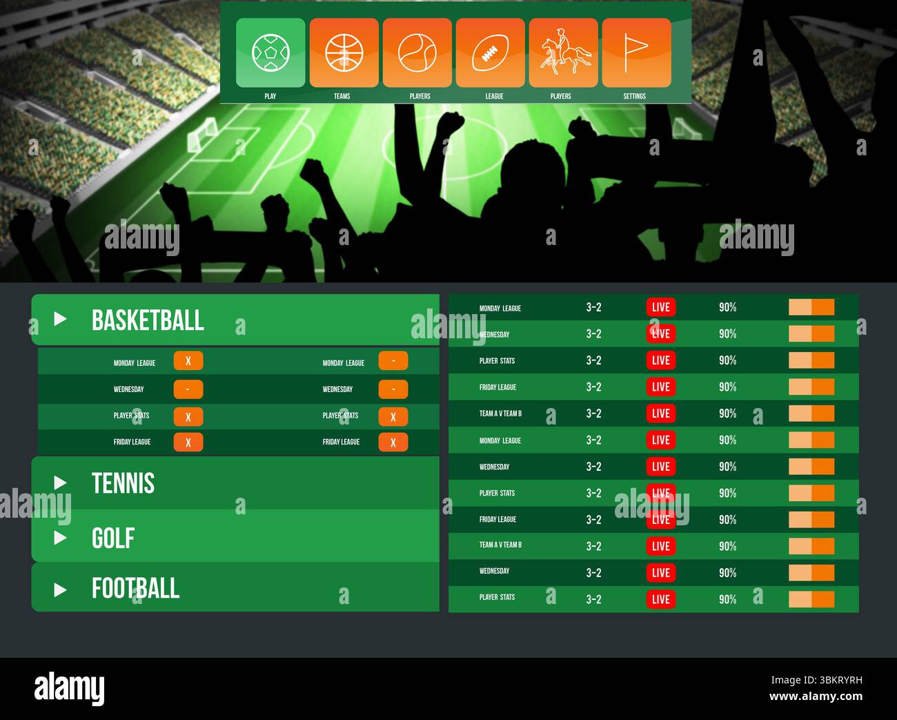 Overlaying flat design green icons hi-res stock photography and images ...
