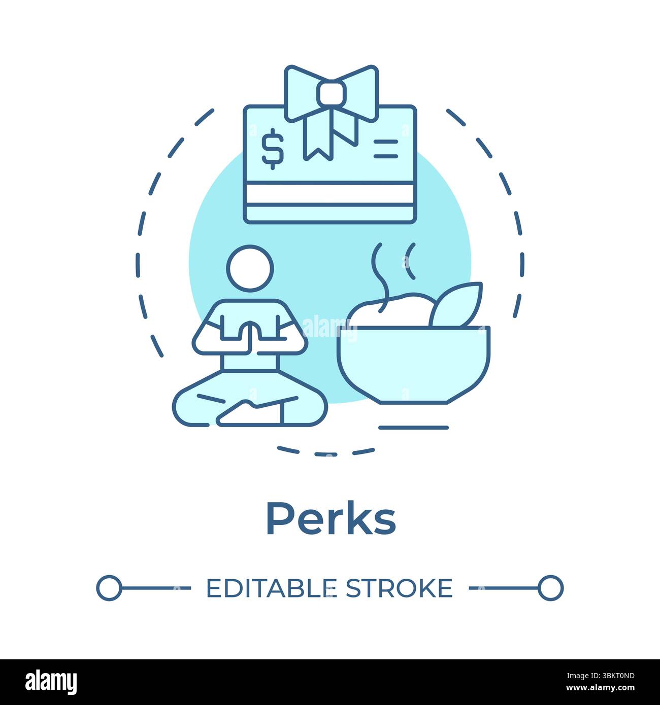 Perks soft blue concept icon Stock Vector